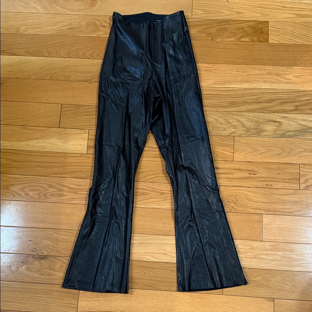 Commando Black Faux Leather Pants: size small